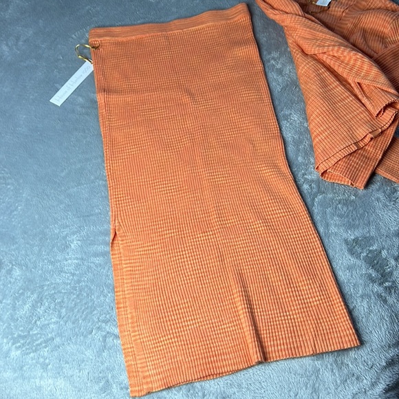 🎉Host Pick🎉 3 Pc Bundle NWT House Of Harlow 1960 Orange Ribbed Set - Picture 5 of 10